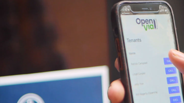 OpenVia smartphone app allows tenants and guests to make video calls on a virtual callbox